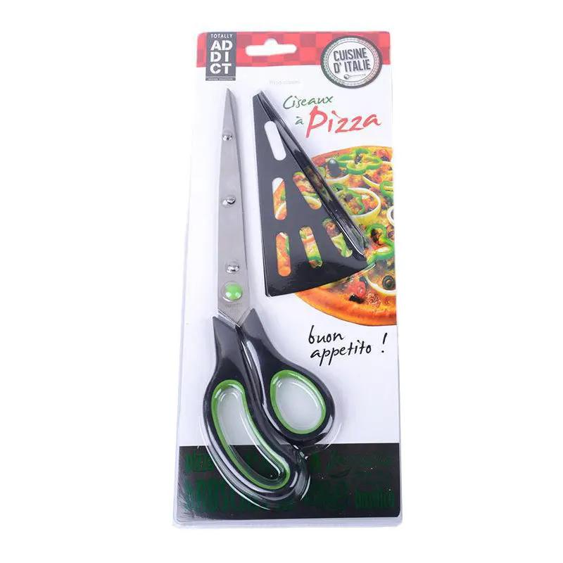 3 In 1 Removable Stainless Steel Pizza Cutting Tools Household Hollow Out Shovels + Scissors Kitchen Sharp Long Cake Knife