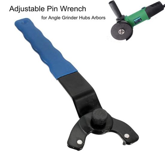 Adjustable Pin Spanner Wrench Angle Grinder Hubs Arbors Tool Steel Durable
