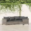 VidaXL Garden Lounge Set with Cushions 4 Pcs, Patio Furniture Set, Outdoor Furniture, Patio Sofa, Modern, 3187272