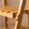 Бамбуковая подставка для растений, комнатная, 2-ярусная, цветочница для балкона, подоконника, столешницы, 30 см