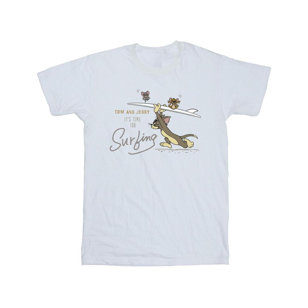 Tom And Jerry Mens It´s Time For Surfing T-Shirt