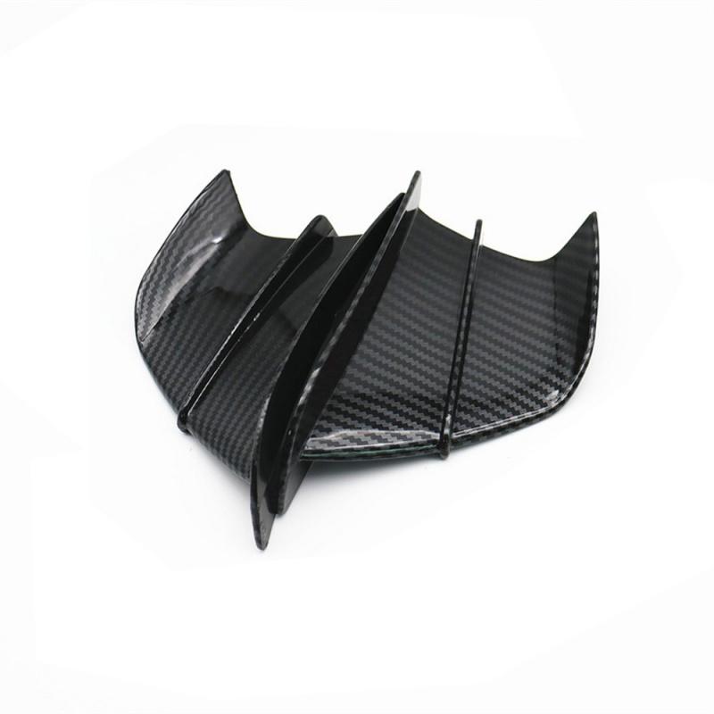 Universal motorcycle side fenders with glossy carbon coating, forged, with air deflectors