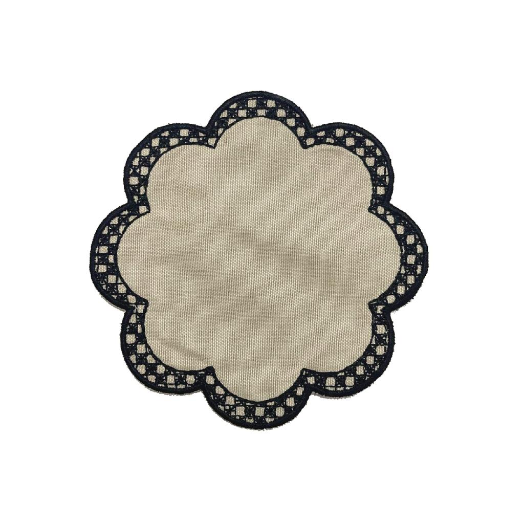 Салфетка для сервировки кофе из фетра с вышивкой крестом, 6 предметов