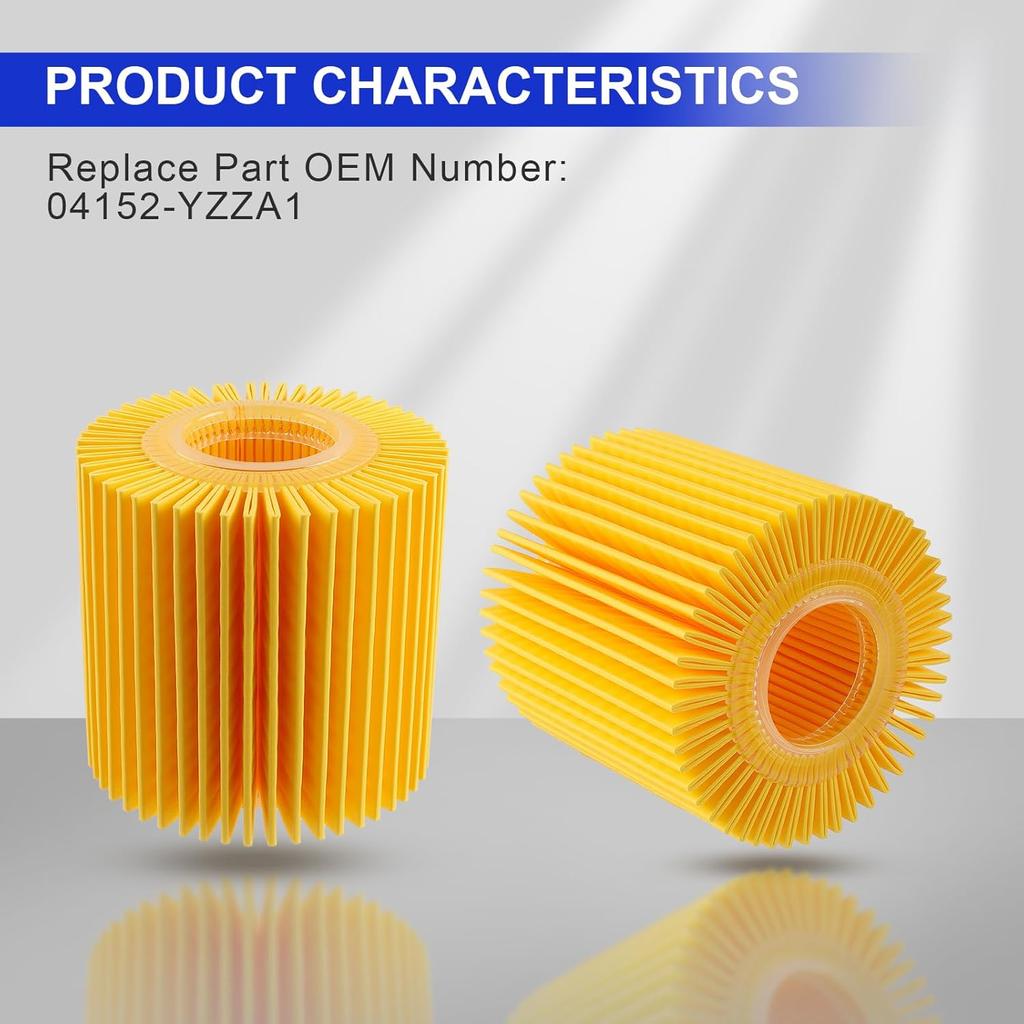 MOTOALL 04152-YZZA1 Комплект масляного фильтра для Toyota Avalon Camry RAV4 Sienna Lexus ES300H ES350 IS200T RX350 RX450H 04152-31090, 04152-YZZG1