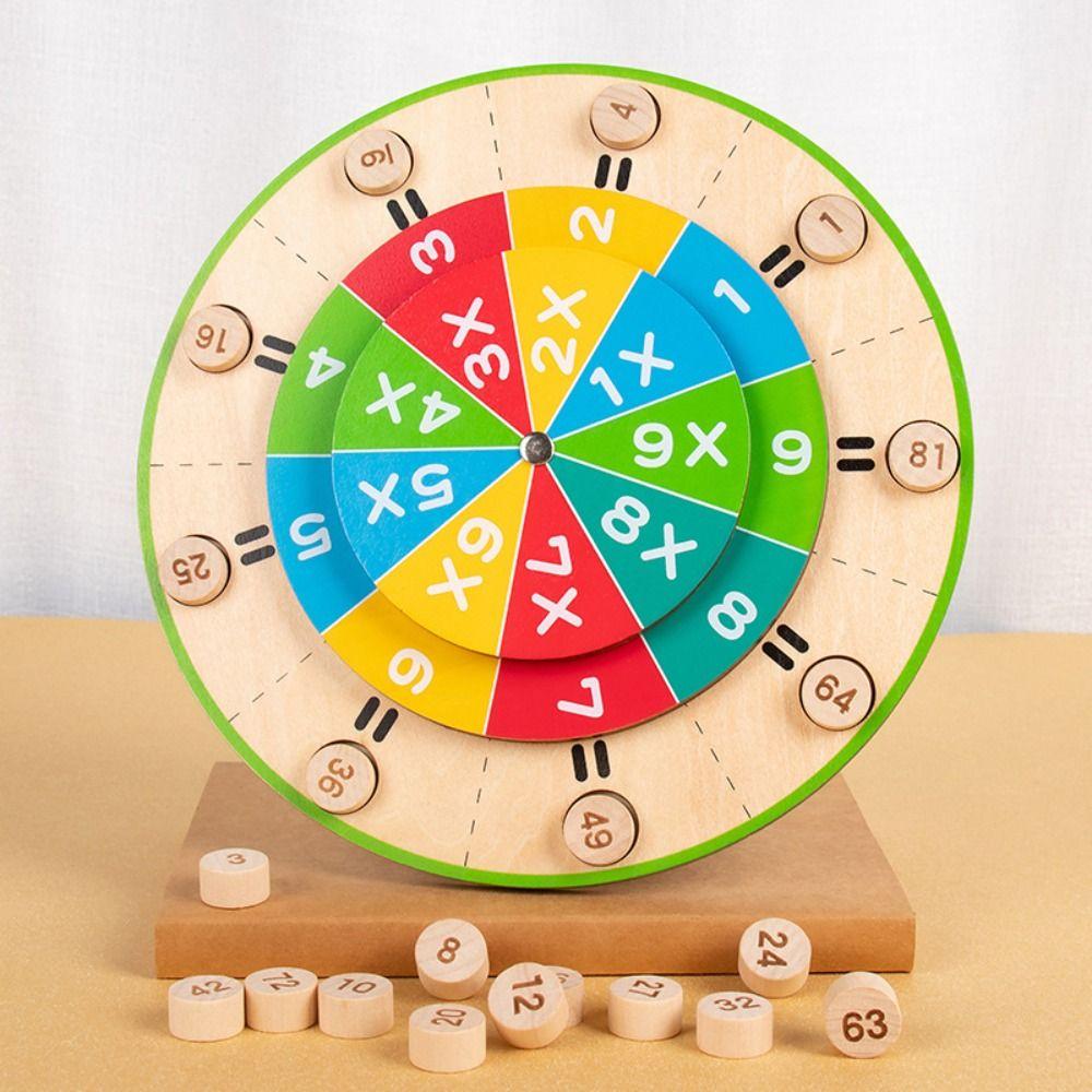 Multiplication Table Turntable Multiplication Board Montessori Calculate Game Preschool