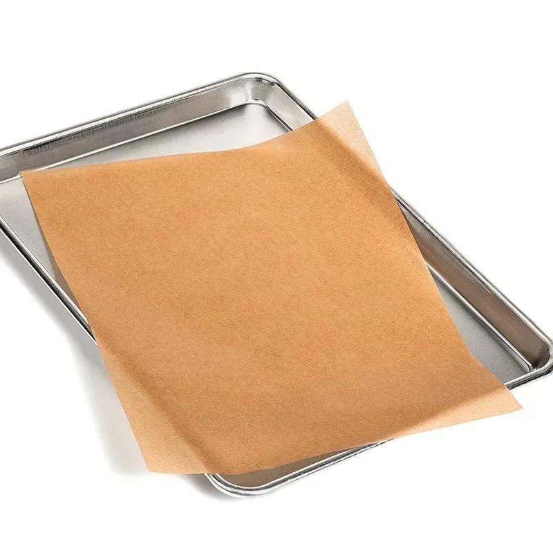 100pcs Parchment Paper Baking Sheets Non-Stick Precut Suitable for Baking Grilling Air Fryer Steaming Cookie Disposable Mats