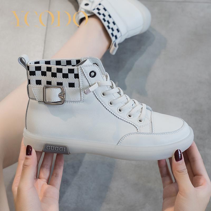 Женские весенне-осенние кожаные модные повседневные ботинки