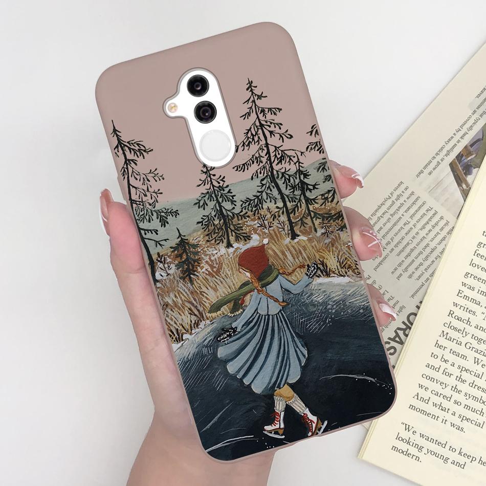 Case For Huawei Mate 20 lite Cute Astronaut Soft Matte Silicone Bumper For Huawei Mate 20lite Phone Back Cover Coque Bumper Capa