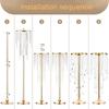1PC Golden Flower Vase Reception Flower Stand For Wedding Party Tall Vases Centerpiece Table Decorations 3 Sizes