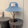 Wide-Brimmed Retro Fisherman Hat Sunshade Sun Protection Basin Cap Denim Bucket Hats  Women