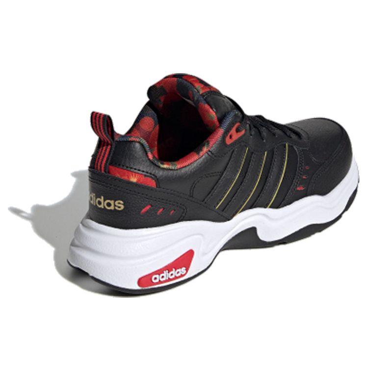 adidas Neo Strutter Cny Классические Универсальные Нескользящие Легкие Низкие Кроссовки для Повседневной Носки Женские кроссовки Черный Красный FW9237