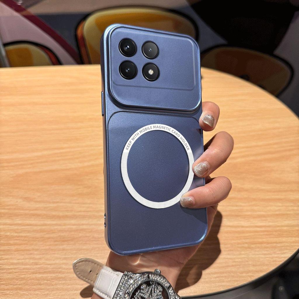 Магнитный чехол из ТПУ с металлическим покрытием для Xiaomi POCO F8 Pro, F6 Pro, ударопрочный, матовый, мягкая крышка