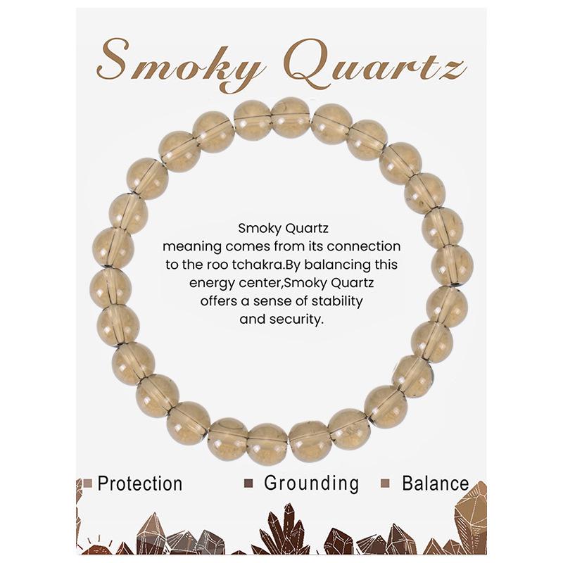 Эластичный браслет из аметиста и агата 8 мм - Украшения из натурального камня