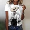 Fashion Women's T-Shirt Girls 3d Print Short Sleeve Street O-Neck Tops Tees Classy T Shirt For Women Oversized Clothing