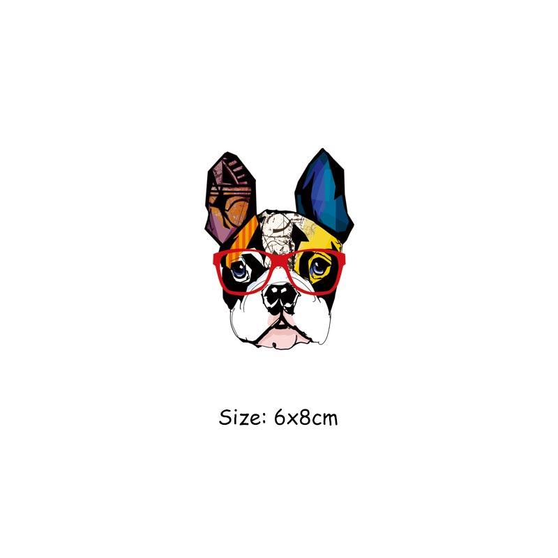 Cartoon Animal Diy Patch Iron On Clothes Jeans Fashion Diy Accessory Sticker Heat Press Appliqued Thermal Patch Wolf Lions Dog