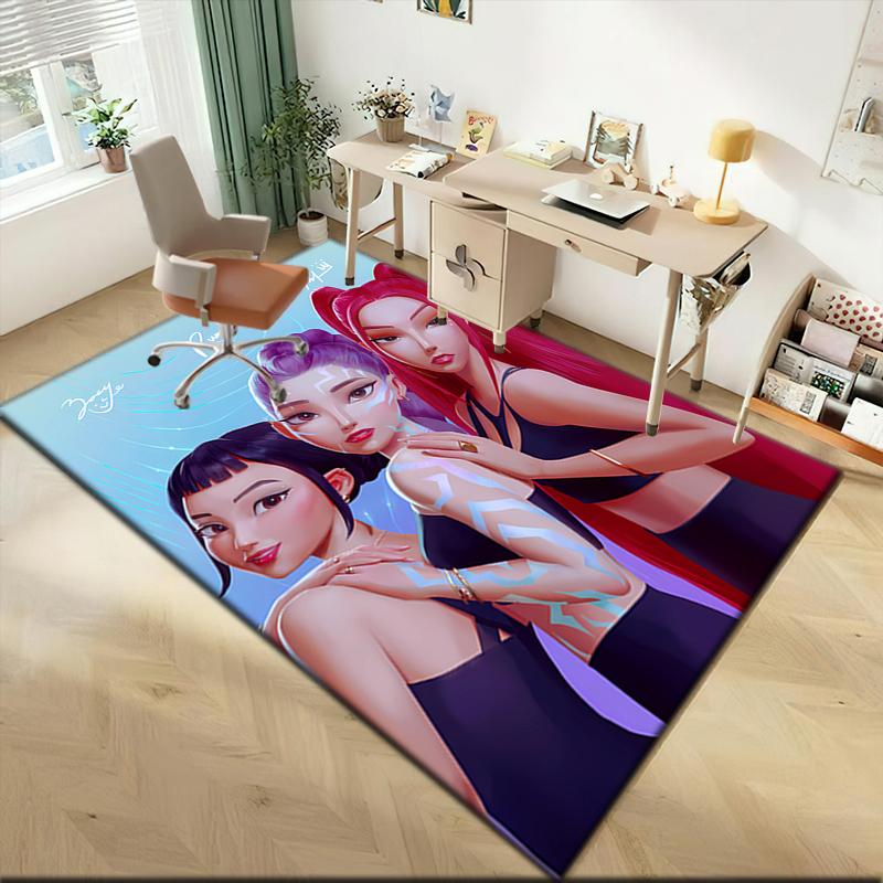1pc K-Pop Concept Art Poster Carpet Rug for Living Room Bedroom Home Sofa Decoration,Kids play Non-slip Floor Mat