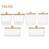 3Pcs Laundry Pods Container Clear Large Capacity Transparent Design Laundry Room Organization Containers with Bamboo Lids