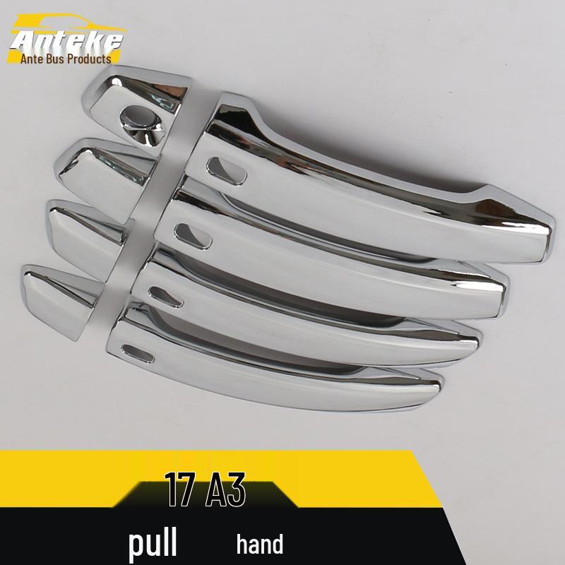 Compatible with 17 A3 Door Handle Armrest Trim, Handrail Buckle, and Decorative Car Stickers