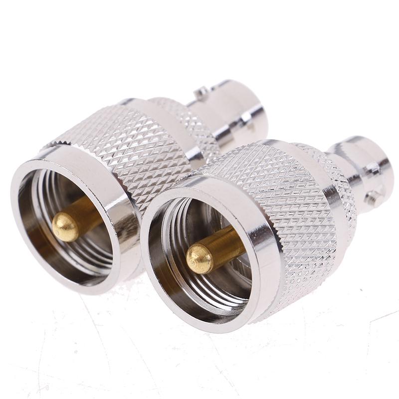 1X Uhf Male Pl259 Pl-259 Plug To Bnc Female Jack Rf Coaxial Adapter Connector
