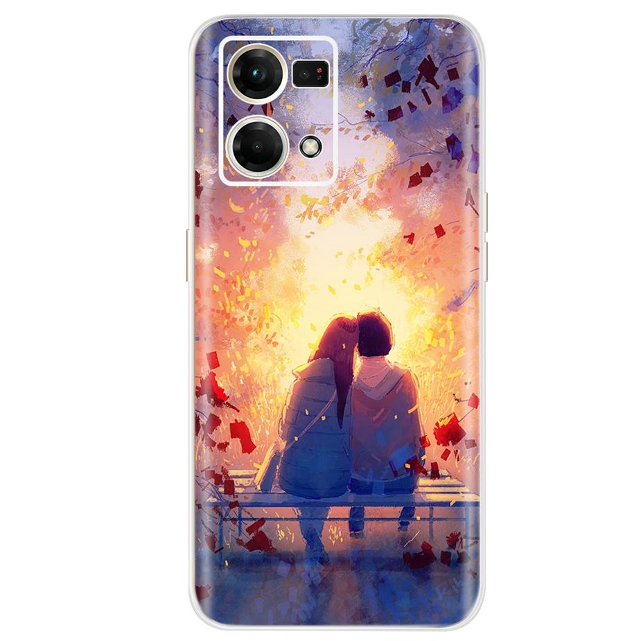 Для Oppo F21 Pro 4G Чехол Oppo Reno7 CPH2363 Цветной Расписной Чехол Мягкий Силиконовый Чехол Для Oppo Reno7 Reno 7 F21 Pro Fundas Coque