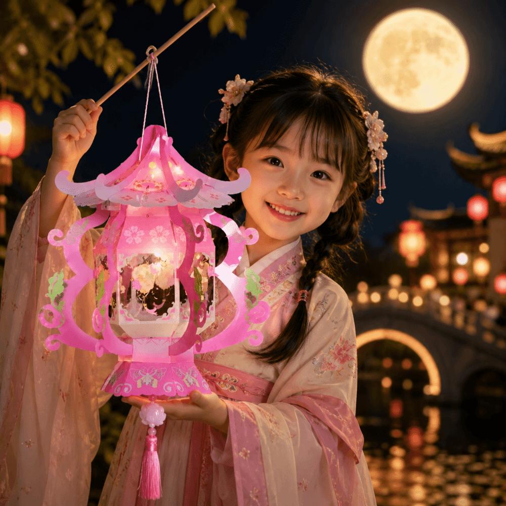 Hanging Decoration Mid-Autumn Festival Lantern Chinese-style DIY Material Kit Handheld Activity
