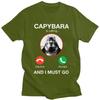 Capybara Is Calling And I Must Go Tshirt for Unisex Short Sleeves T Shirt Fashion Tshirts Pure Cotton Tees Birthday Gift