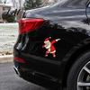 Waterproof Christmas Car Sticker Santa Claus Gesture Sticker PVC Decal Self Decorative Auto for Adhesive Exterior Accessories Body Windows