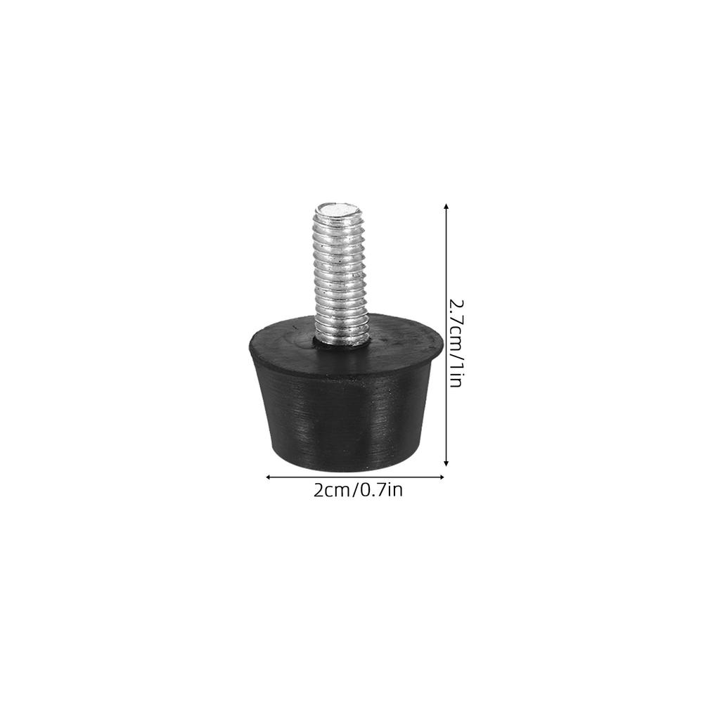 12pcs Leveling Feet Adjustable Rubber Furniture Levelers With M6 Screws Leg Leveler For Table Chair Cabinet Sofa Floor Protector