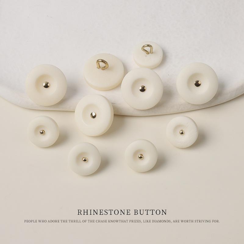 5pcs Single Hole Curved Needle Copper Foot Coffee Color Black Horn Beef Bone Buckle Cotton And Linen Jacket Knitted Sweater Shirt Cheongsam Button