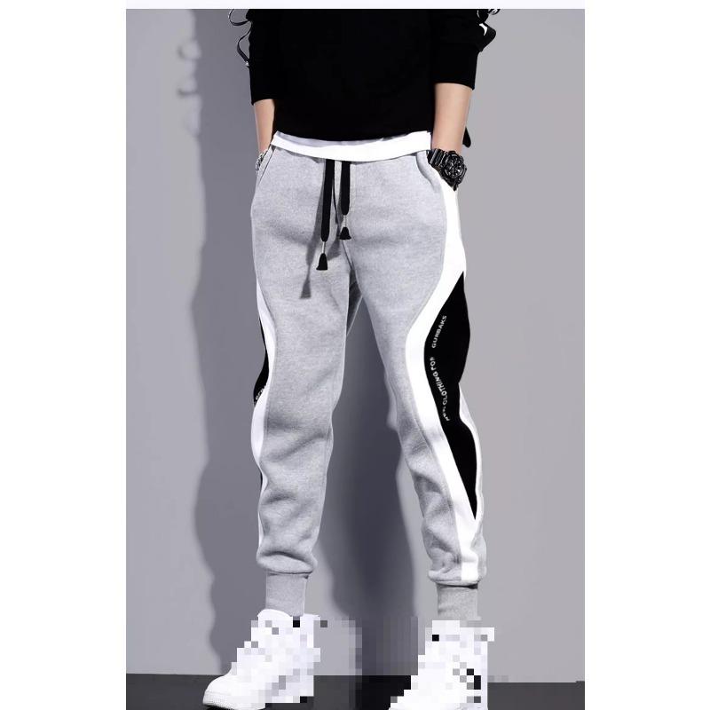 Men's Sports Pants Spring Autumn Male Loose Fitting Leggings Patchwork Running Training Casual Pants Fashion Outfit Trousers