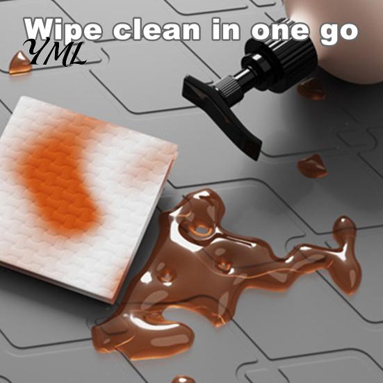Easy Clean Shelf Liner Silicone under Sink Mat with Raised Edge, Waterproof Leak-Proof Non Heavy Duty Under Slip Cabinet Liner, Oil-proof Washable