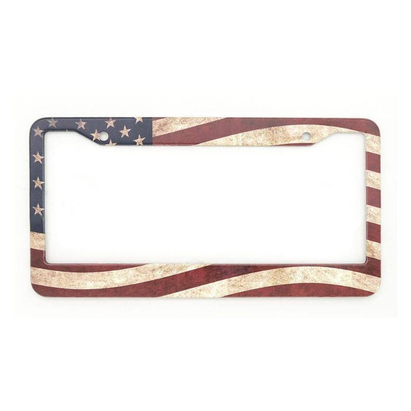 1pcs Number Plate Holder Car Decoration Universal Aluminum Alloy US 2025 Car License Plate Frame Cover Auto Accessory Waterproof License Plate Covers