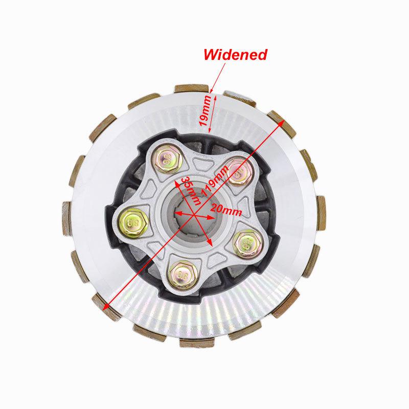 Motorcycle Clutch Parts Drum Hub Assembly With Widen Friction Pressure Plate For Honda CRF230 CRF 230 Brasil 7pcs Friction Disc