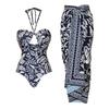 High-End Sexy One-Piece & Two-Piece Swimsuit Set: Stylish Hollowed-Out, Gathered Design for Women