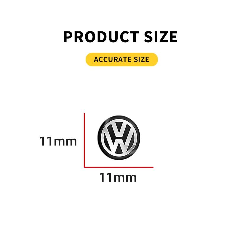 Для VW Volkswagen Jetta MK5 Golf 11 мм Металлическая наклейка на брелок автомобиля Алюминиевый значок Декоративная наклейка Для Volkswagen CC Lavida Cad