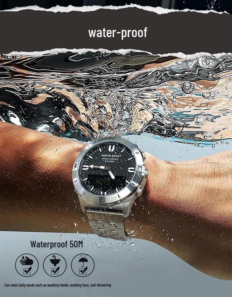 Многофункциональные спортивные смарт-часы для улицы: Водонепроницаемые, Альтиметр, Барометр, Компас, Секундомер, Будильник