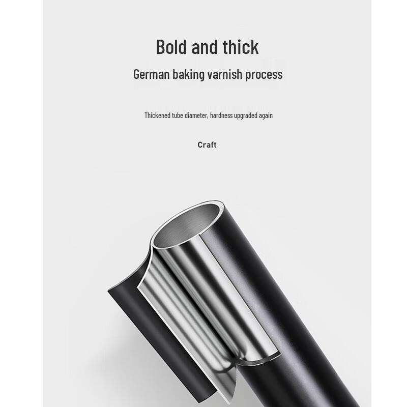 Черная изогнутая штанга для шторки для душа без сверления