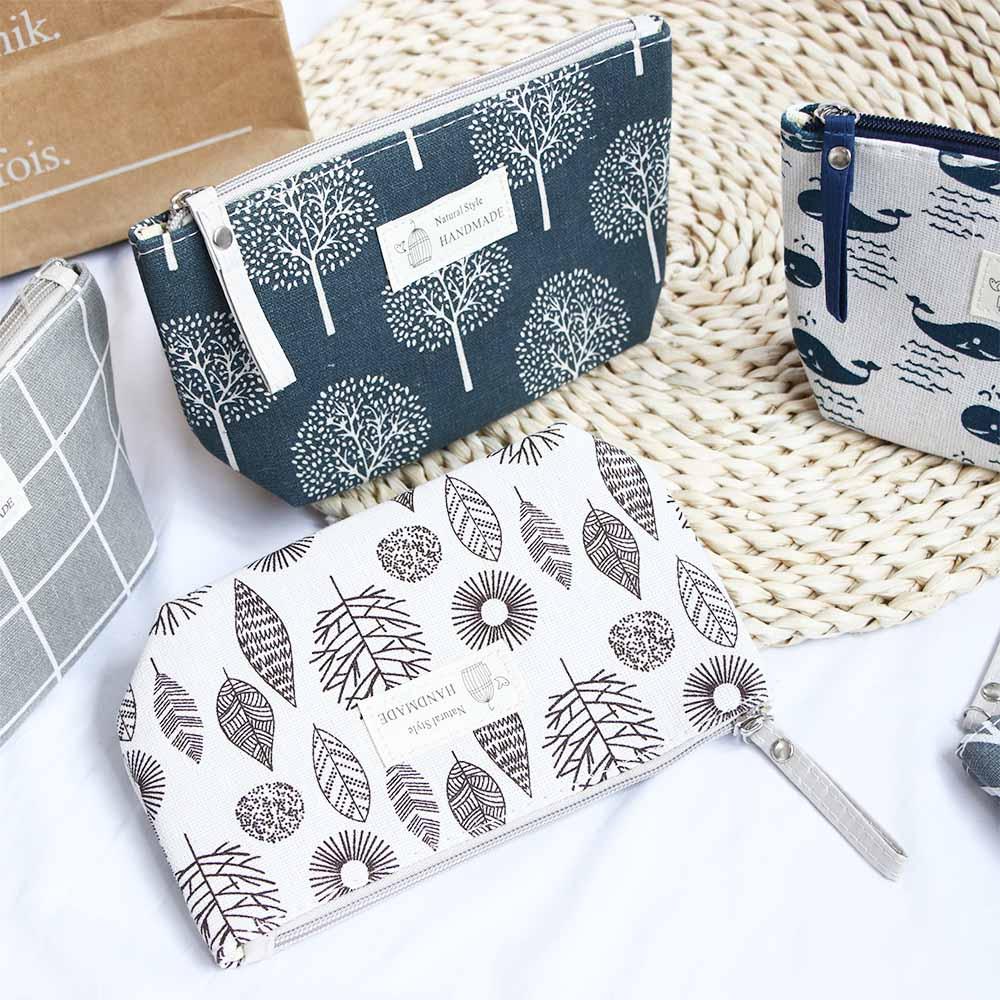 Косметички, портативные холщовые сумки для мытья с животным рисунком, многофункциональные сумки для хранения предметов