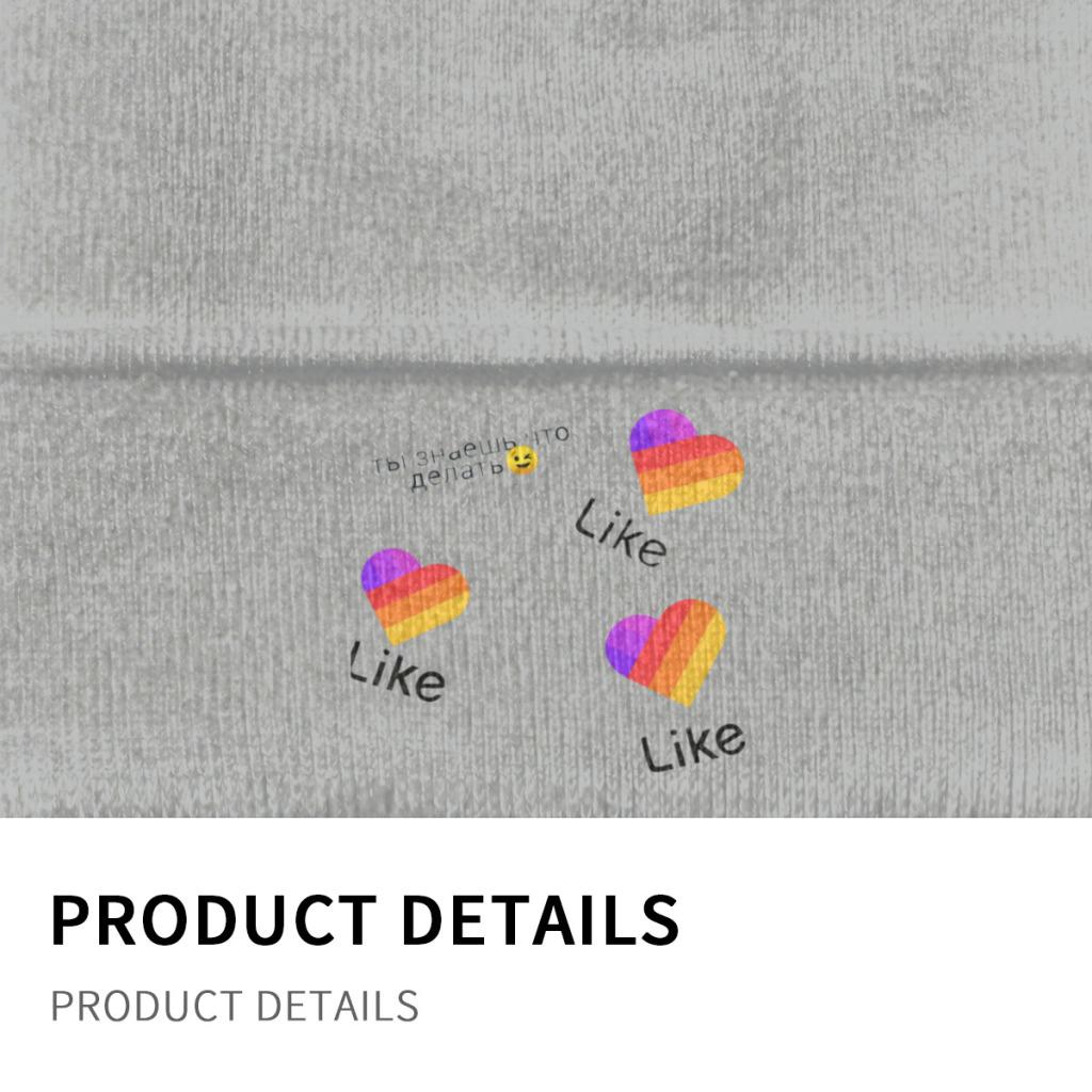 Likee App Logo Вязаная шапка Likee Heart Rainbow Graffiti, женская шапка-бини, зимние шапки из полиэстера, теплая кепка цвета дыни