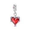Dice Poker Red Heart A Dangle Charm 925 Silver Dazzling Zircon Beads Fit Original DIY Bracelet Jewelry Making Gift