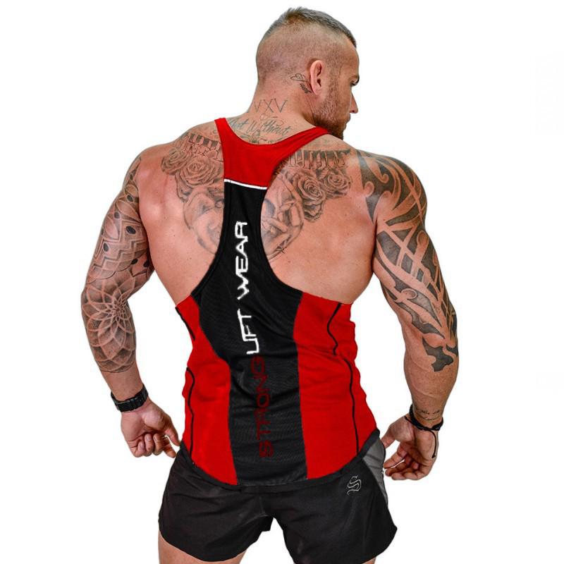 Трансграничная мужская майка-борцовка для фитнеса: Дышащая, эластичная спортивная и повседневная одежда