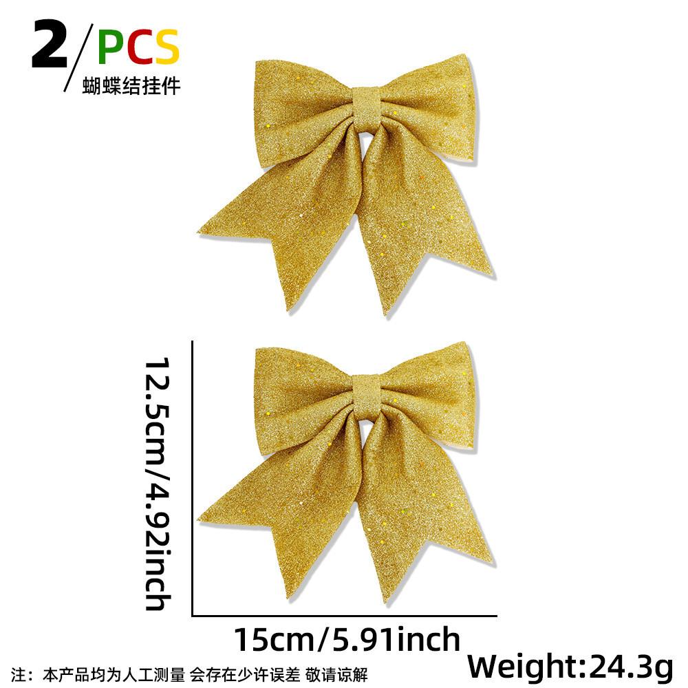 Beautiful Christmas Tree Bow Hangings With Plush Pearl Cotton For Holiday Cheer