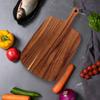 Wood Cutting Board Charcuterie Board Dual-Sided Cheese Board for Kitchen Camping Food Serving Tray with Handle