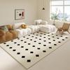 Простой геометрический ковер в стиле инс, ковер для гостиной, кровати, перед большим ковром, простой в уходе, нескользящий, мягкий коврик
