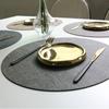 Oil-proof PVC Table Mat 33cm Large Round Placemat Non-Slip Washable Cup Mat Hotel