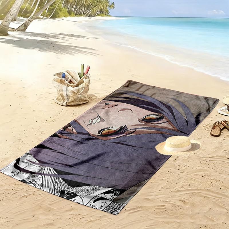 Konan Akatsuki Robe Print Beach Towel, Large Soft Quick Dry Towel for Beach Camping Swimming