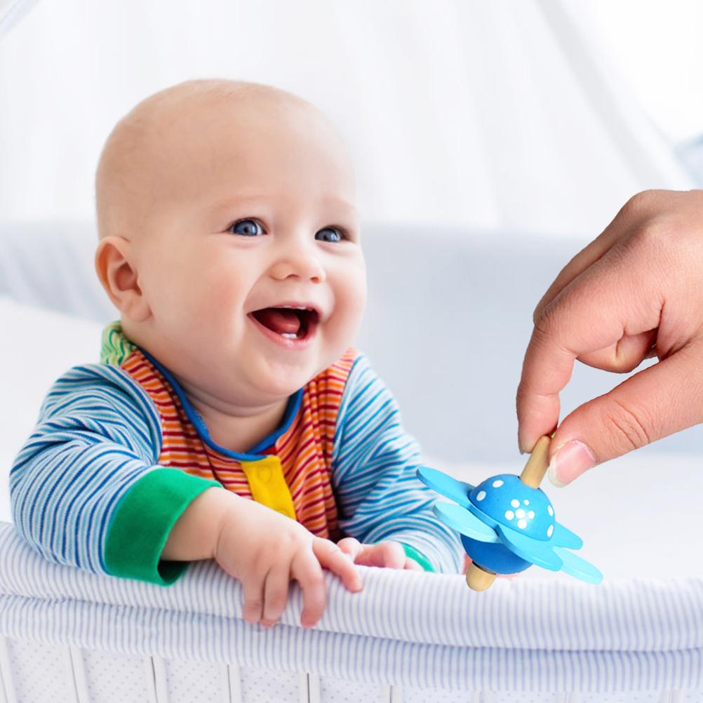 4 шт. Красочный волчок с цветком для детей, новинка, деревянный волчок, детский подарок