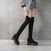 Women's Suede Over-the-Knee Boots: 2024 Elastic, Thick-Soled, Height-Increasing, Plus Velvet for Autumn/Winter