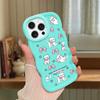 For iPhone Redmi 13 13C 14C Note 13 12 Pro Samsung A05 A06 A13 A14 A15 A16 Honor X6 X6a X8 X8a Soft Wave Edge Bowknot Kitty Pattern Phone Case