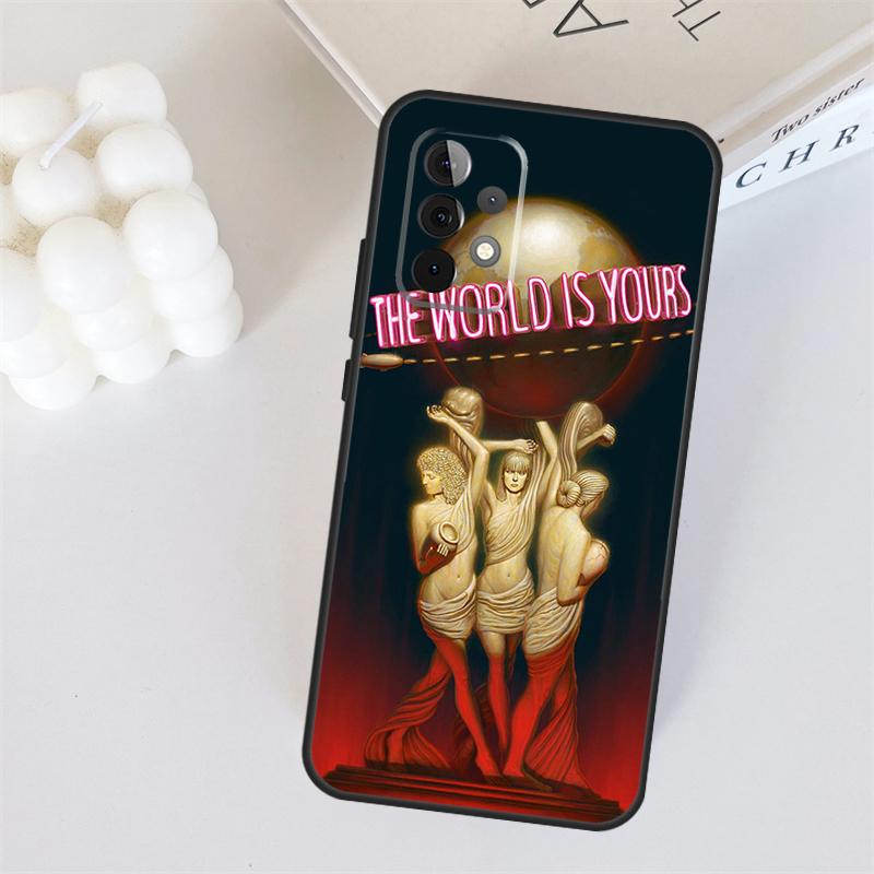 Чехол для телефона Samsung Galaxy A53 A33 A55 A35 A15 A22 A32 A52 A54 A34 A14 A56 A36 A26 A16 A05 A06 с изображением фильма Лицо со шрамом 1983